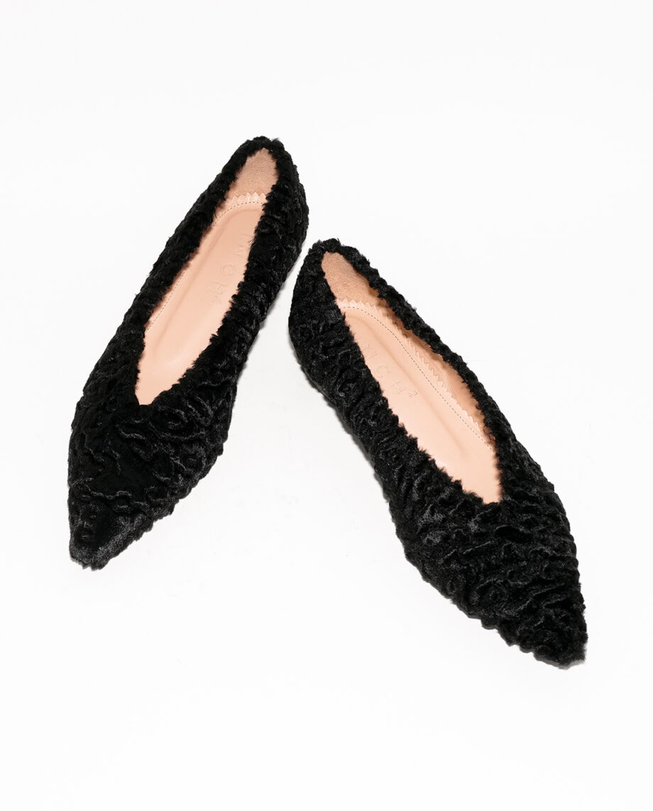 Caracul Fur Flats